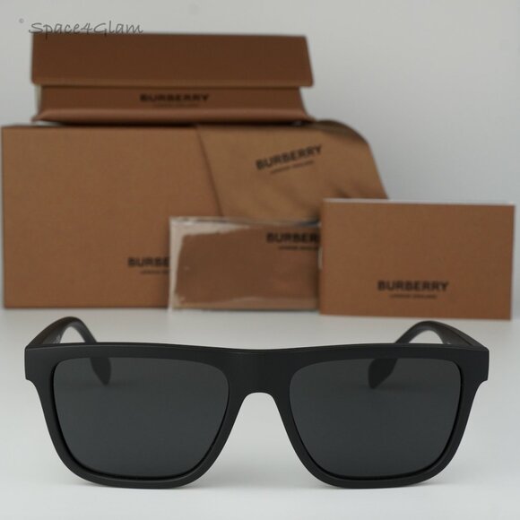NEW Burberry BE4402U 346487 Matte Black Dark Grey Unisex Sunglasses BE 4402U - Picture 2 of 9